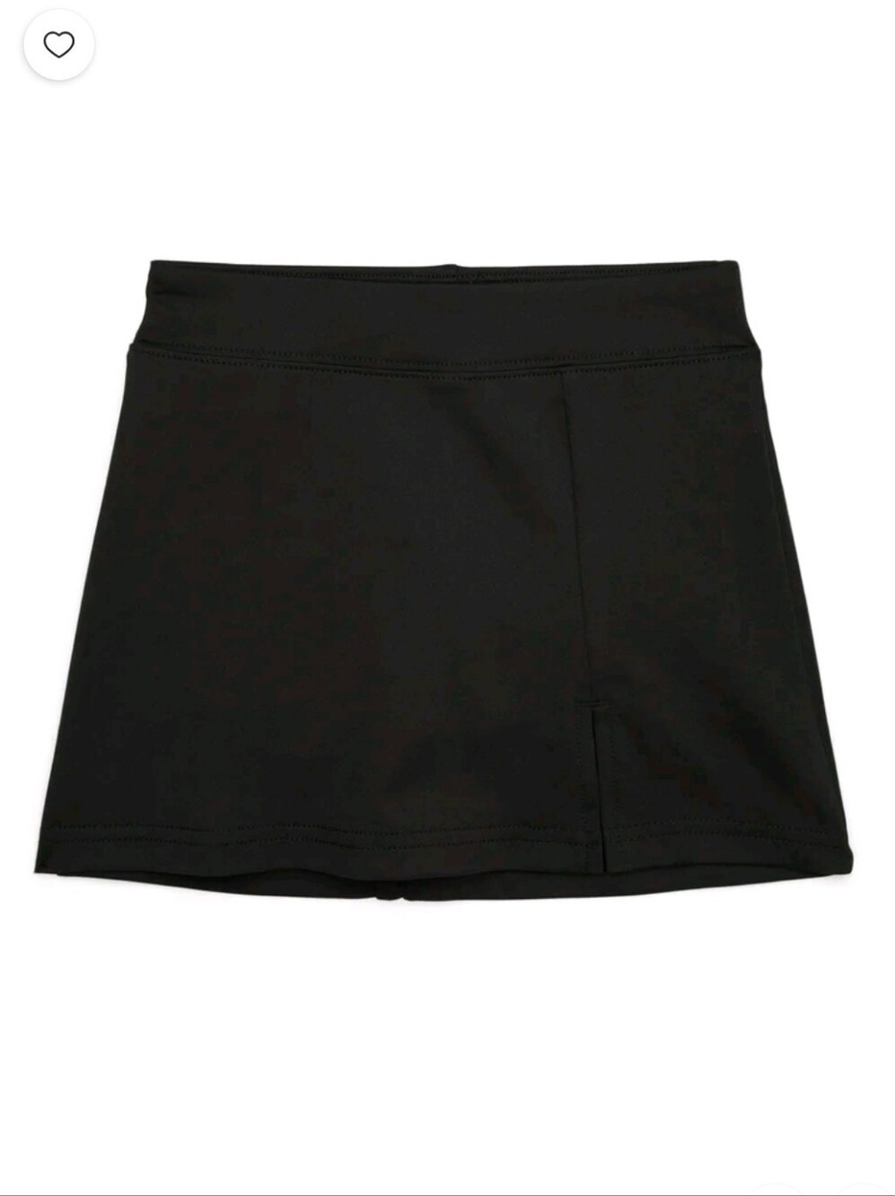 NWT Athletic Works Girls Activewear Skort XXL Plus Black Moisture Wicking UPF 30